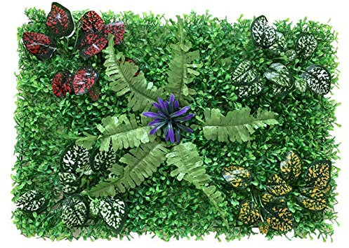 Artificial boj hierba Fondos paneles Topiary planta de cobertura 20 unids, hierba sintética decoración fondo, UV protección privacidad cobertura pantalla falso boj, verde paredes