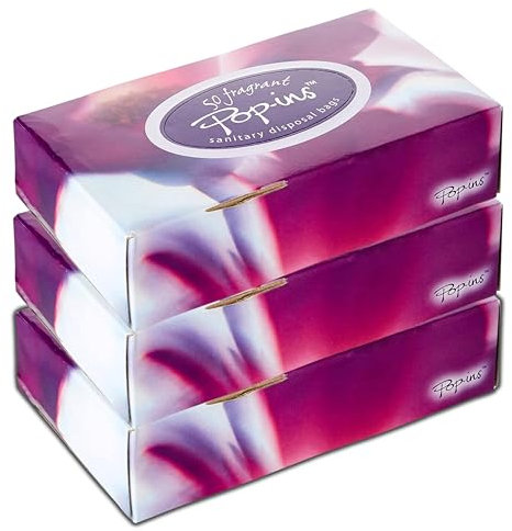 Pop-ins Sanpro Disposable Nappy Bags 150 Count (50 Bags x 3 Packs) | Leak Proof, Odour Control, Biodegradable Nappy Disposal for Baby, Diapers, Pet Waste | SterlingSquare