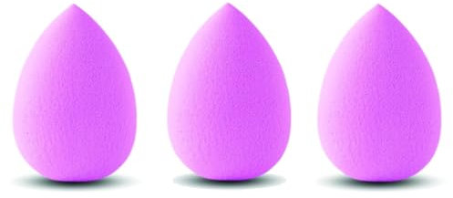 PARENCE.- Set di 3 spugne per il trucco con fondotinta, ombretto, guance, creme liquide/mix per il trucco professionale/frullatore di bellezza - Colori casuali