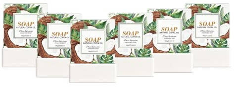 AOOWU 6 styck Två-i-ett Duschgel Naturkosmetik Fast Såpa Ansiktssåpa Och Kroppssåpa - Kroppssåpa för försiktig rengöring av huden - För män och kvinnor, för ansikte, kropp & händer, 100g