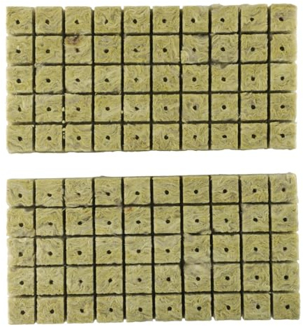 FUANA Grow Starter Cubes per coltura idroponica e partenza di semi, 50/100 cubi di clonazione in lana di roccia, substrati di coltivazione leggeri con elevata porosità, compatibili con tutte le piante