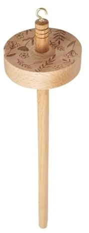 MOHUIED Fuso a Mano in Legno Rop Spindle Top Whorl Yarn Spin Accessori for Cucire con Fuso a Spirale in Legno Intagliato a Mano