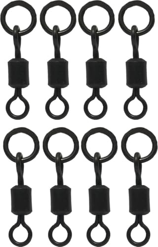 Korda Ring Swivels Gr. 8-8 Wirbel für Karpfenmontagen, Karpfenrigs & Karpfenvorfächer, Karpfenwirbel, Angelwirbel