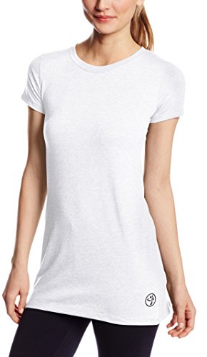Zumba Fitness Top One More Dance tee - Camiseta de Fitness para Mujer, Color Blanco, Talla M