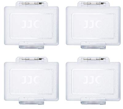 JJC la Cassa di Batteria Stagna per Batteria Della Fotocamera (Si adatta a Canon LP-E6, LP-E8, LP-E5, LP-E12, LP-E17 Nikon EN-EL15, EN-EL14, EN-EL3E Sony NP-FW50, NP-BX1, BG1, BD1 Fujifilm NP-95)