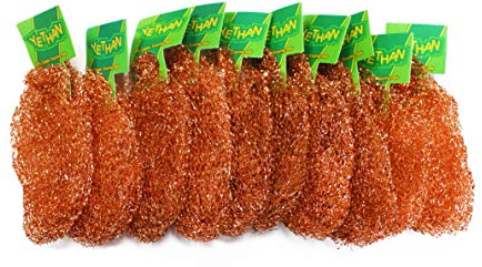 YETHAN Kupfer Scheuerschwamm, 10 STK/Pack, 100% Reines Kupfer, 13 g/pc