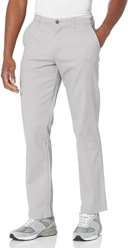 Amazon Essentials herr Classic-Fit casual stretch chino-byxa, ljusgrå, 36 B x 34 L