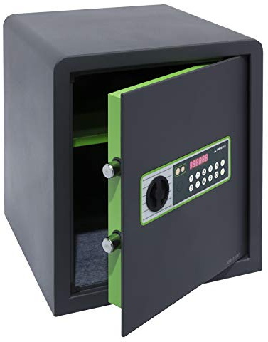 ARREGUI 240160 Supra Möbeltresor mit Zahlenschloss | Schranktresor mit Elektronikschloss | Möbelsafe Zuhause | Tresor/Safe mit Code und Doppelbolzen Verriegelung, Schwarz, 41 L-38 x 35 x 36 cm