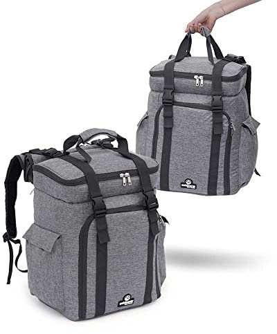outdoorer Zaino refrigerante grigio Cool Butler 35 – Zaino isolante leggero con scomparti, zaino da picnic da 35 l