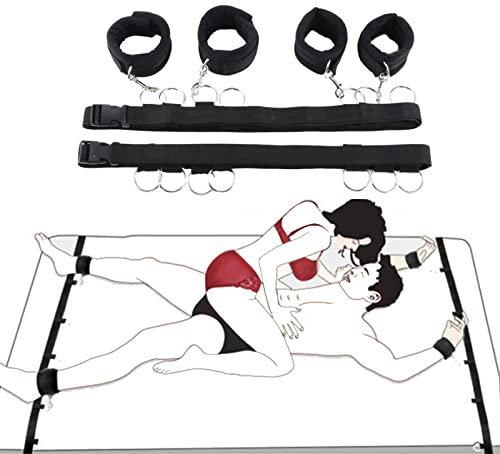 Limmion Set Bondage Sessuale SM Kit Restrizioni Letto con Manette Giocattoli Sessuali Polsini Alla Caviglia Set BDSM Estremo Schiavitù Sessuale Sex Toys Giocattoli Sessuali Erotici per Coppie