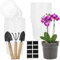 Pot Transparent Orchidée 20 Pièces Pot de Fleurs en Plastique Transparent Pot Rempotage Orchidée Transparent Pot de Fleur avec Trous de Drainage Pot Semis Transparent avec Mini Outils de Jardin