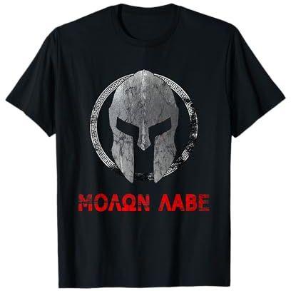 Ancient Greece Sparta Warrior Shirts & Gifts Spartan Warrior Casco Molon Labe Vintage Maglietta Unisex - Adulti Nero T-Shirt Vintage T-Shirt Maglietta Small