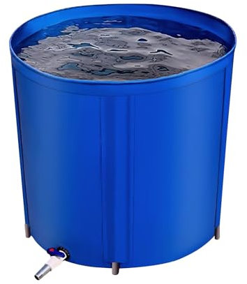 Barril de lluvia plegable de 380 litros, sistema portátil de recogida de agua de lluvia con filtro de bajante, kit de desbordamiento, recogedor de agua ecológico para jardines y uso al aire libre