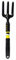 Garden Mile Hand Garden Fork Heavy Duty Carbon Steel Head For Weeding Planting Gardening Fork With Wooden Handle 3 Tooth Garden Tools For Gardening Easy Use Cushion Grip