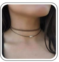Inateannal Collier Ras Du Cou Boho En Daim Cordon De Cuir Marron Chaîne Collier Gothique Collier Court En Daim Perlé Bijoux Pour Femmes