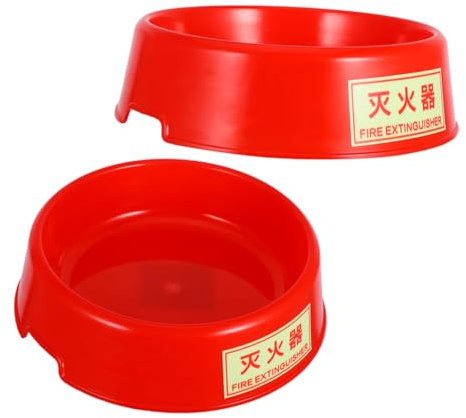 Veemoon Support pour Extincteur Plastique Fluorescent Base De Sol Rouge pour Sécurité Incendie Rangement Pratique