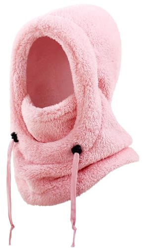 DRESHOW Balaclava Thermal Kids Kid Windproof Fleece Ski Balaclava Winter Neck Warmer Hood Ski Fleece Hat for Girls Cycling Skating Hiking Outdoor Above Age 3 and Under Age 10