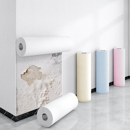 Genérico Papel Tapiz Autoadhesivo, Papel Pintado Pared Antihumedad, Rollo De Aislante Termico Impermeable Aislamiento Termico Autoadhesivo Decorativo De 5mm,Cubre Irregularidades,Blanca,50x280cm