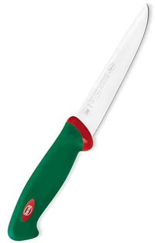 Sanelli Premana Professional Coltello Disosso Emilia, Acciaio Inossidabile, Verde/Rosso, 29.0x3.0x4.0 cm