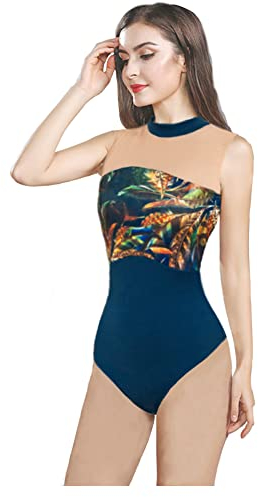 ROYAL SMEELA ballett trikot damen Grün Hosenträger Ballett Tanz Trikots rückenfrei Gymnastik Body Trikot leotard tanz body damen ballettanzug tanztrikot ballett body damen balletttrikot tanzbody