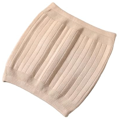 YUPPIE TONE Winter Soft Cashmere Waist Kidney Hip Warmer Warm Knitted Abdominal Belt (Camel, Medium)