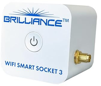 SPW Brilliance WiFi-Smart-Socket-3 LED WiFi Smart Socket - App Control/Alexa - WIFISMARTSOCKET3, White