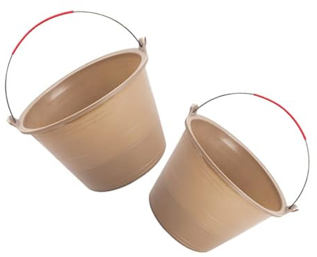 Angoily Lot De 2 Seaux De Chantier Seau De Mélange De Ciment Robuste Antirouille Indispensable pour Les Constructeurs