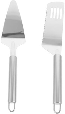 Amosfun 2pezzi Spatole Per Pizza in Acciaio Resistente Utensili Da Cucina Pratici Per Uso Domestico Palette Per Formaggio e Bistecche Sane e Insapori Resistenti Alla Corrosione Alte Temper