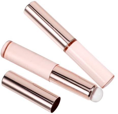 CALLARON 2piezas Pinceles Aplicadores de Polvo para Uñas Herramientas para Decoración de Uñas Pincel de Silicona para Aplicador de Silicona para Polvo de Uso Manicura y Salón
