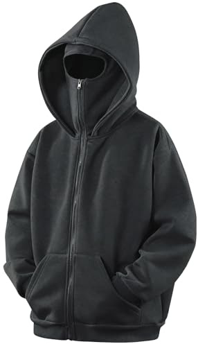 GIJOVANA Balaclava luvtröja varm dragkedja sweatshirts huva fleecejackor vindtäta kläder streetwear överdimensionerad