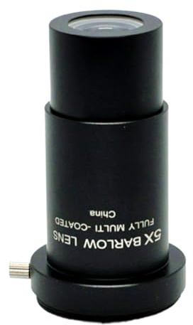 2X Barlow Lens 1,25–1,25 5X ögonteleskop barlow lins, metall månfilter multibeläggning med M42-tråd för kamera