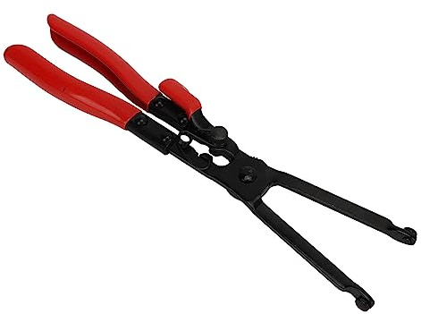 RASTKY Alicates para Abrazadera de Tubo de Escape de Acero Al Carbono, Herramienta Duradera para Sistemas de Escape Automotrices, Mandíbulas Largas, Antideslizante