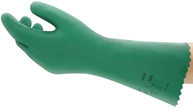 Ansell AlphaTec 39-035 Nitrilo Guante contra productos químicos, Verde, Talla XL (12 Pares)