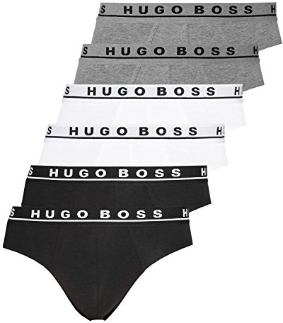 Boss Hugo Hombre Slip Calzoncillos Calzoncillos 50325402 6er Paquete - Gris (999), 2XL (2X-Large) - 6-Pack