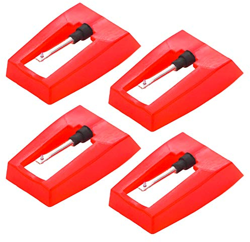 4 Stück Plattenspieler Nadel Plattenspielernadel Diamant Tonnadel für ION iCT09RS Quick Play LP, Power Play LP, Quick Play Flash, Vertical Vinyl, Archive LP, Forever LP