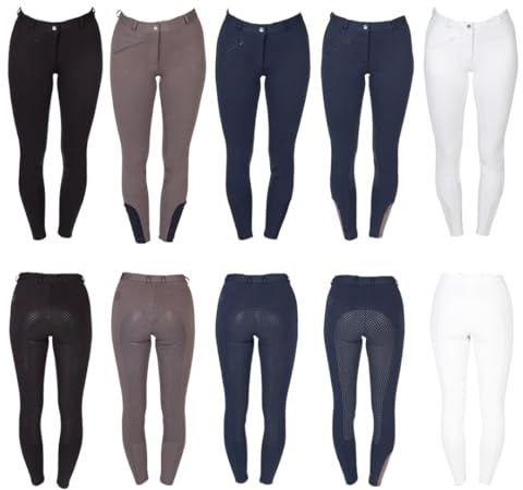 PFIFF Pantaloni da Equitazione Sanja Silicone Grip Completo Bambini Nero 122