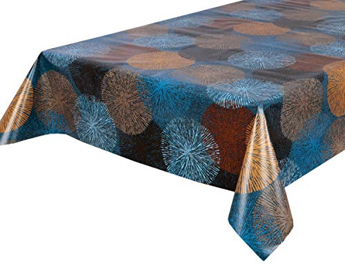 Wachstuchtischdecke Wachstuch Tischdecke abwischbar ECKIG RUND OVAL, Motiv und Größe wählbar (Motiv: Feuerwerk bunt, Eckig 140 x 100 cm)