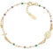Amen Bracciale da Donna Bracciale Realizzato in Argento 925 Giallo e Cristalli Tortora e Verdi. Lunghezza Bracciale: 18 cm + 2 cm di allungo. La referenza è bro10gtove3