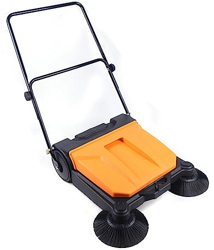 DISHENGZHEN Barredora de Empuje Manual, barredora Manual Industrial de 26 Pulgadas y 15 l, barredora de Piso Plegable con Operador a pie para Limpiar el jardín, almacén, Carretera, Escuela, Hotel