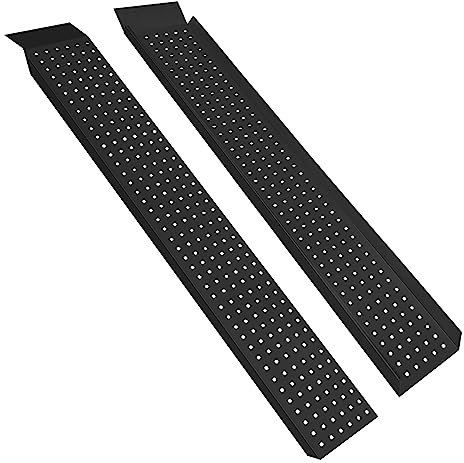 TRMLBE 2 rampe di carico fino a 400 kg, antiscivolo, in acciaio zincato, per ATV, quad, auto, 135 cm, colore nero