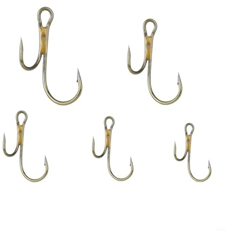 Sileduove Lot de 20 hameçons doubles en acier au carbone avec boîte en plastique (2#)