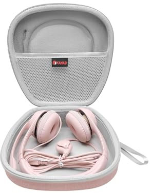 XANAD Hard Case for Logitech H390 Wired Headset USB logitech Headsets with Microphone Case（Pink）