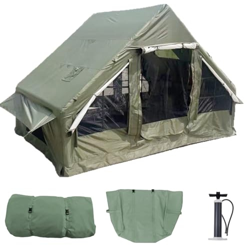 CTREVL Tienda de Campaña Inflable para 6 Personas, Tienda Inflable de Instalación Rápida para Acampar al Aire Libre con Bomba para Acampadas Picnics y Aventuras al Aire Libre