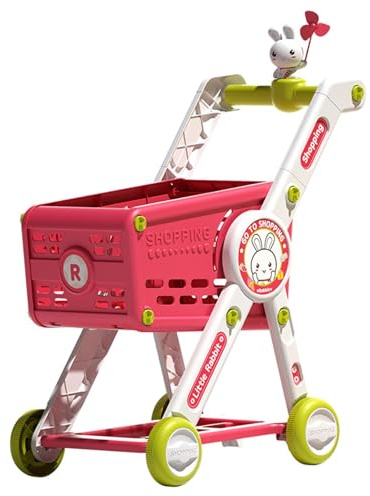 Mini Carrito de Compras de Juguete para Niños, Carrito de Supermercado, Carrito de Comestibles, Juguete para Edades de 3, 4, 5 Y 6 años, Sólo Carrito de Compras
