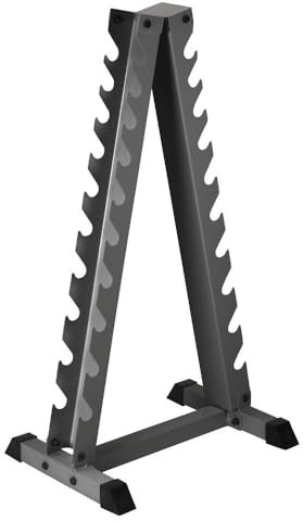 Trendy Hantelständer Pyramide für 10 Paar Chrom Hanteln