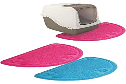 Croci Tapis Toilette Demi-Lune pour Chat Couleurs Mixtes 60 x 36 cm