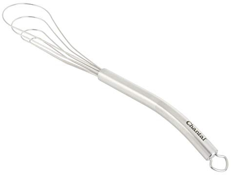 Chantal Flat Whisk Utensil, Small, 11 inch, Polished Stainless Steel