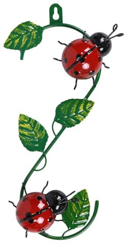 Windyday Métal Coccinelle/Abeille Décoration Murale Clôture Suspendue Sculpture Décorative Animaux Art Décorations Suspendues