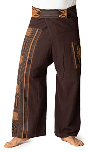 PANASIAM Fisherman Pants Beam, Dark Brown L