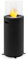 blumfeldt Fiamme Tamburo - Chimenea de etanol, Quemador de Acero con Volumen 0,8 l, 5 h duración, para Interiores y Exteriores, sin olores ni residuos, Ayuda al Apagado, Protector Llama, Negro